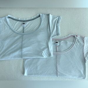 SET OF 2 NSF burnout Blue & Pink scoop neckline T Shirts